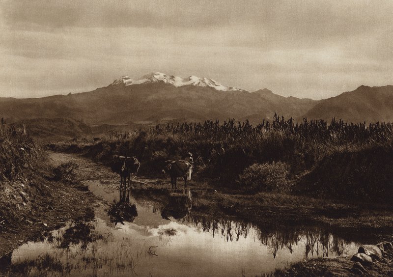 Mexique : Iztaccihuatl (photo n/b) - Hugo Brehme