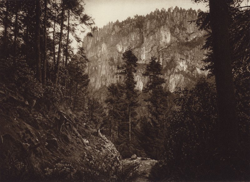 Mexique : La Canada, Contreras, D F (photo n/b) - Hugo Brehme