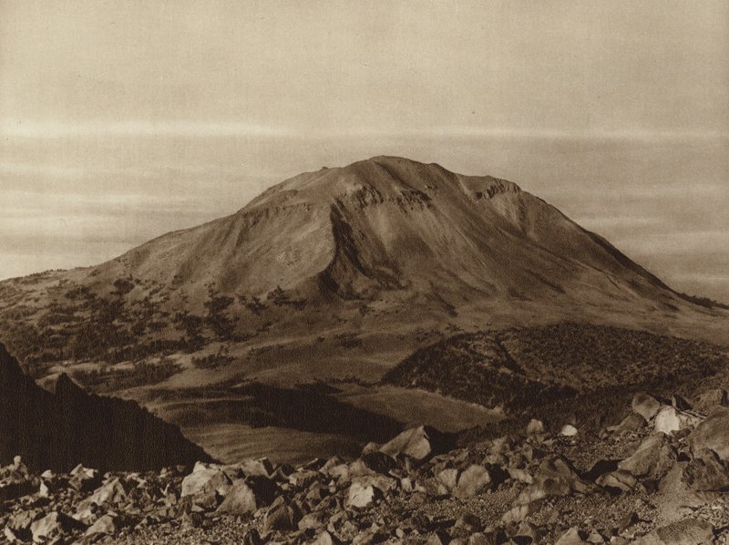 Mexique : La "Sierra Negra" vue du Pico de Orizaba, Etat de Puebla (photo n/b) - Hugo Brehme