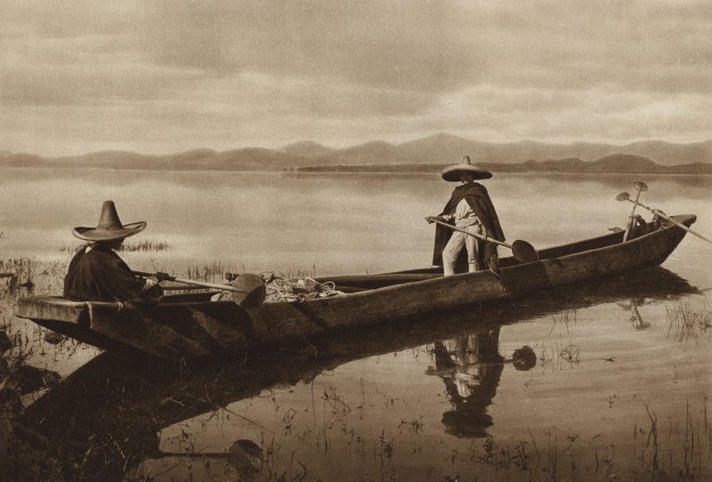 Mexique : Laguna de Patzcuaro (photo n/b) - Hugo Brehme