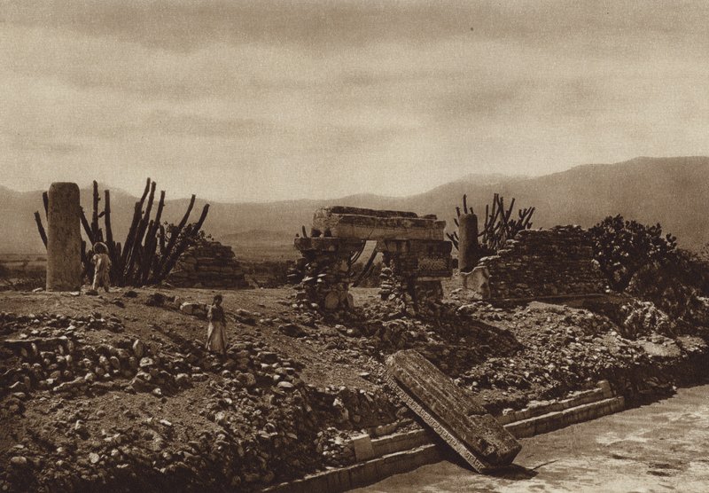 Mexique : Ruines de Mitla, Etat de Oaxaca (photo n/b) - Hugo Brehme