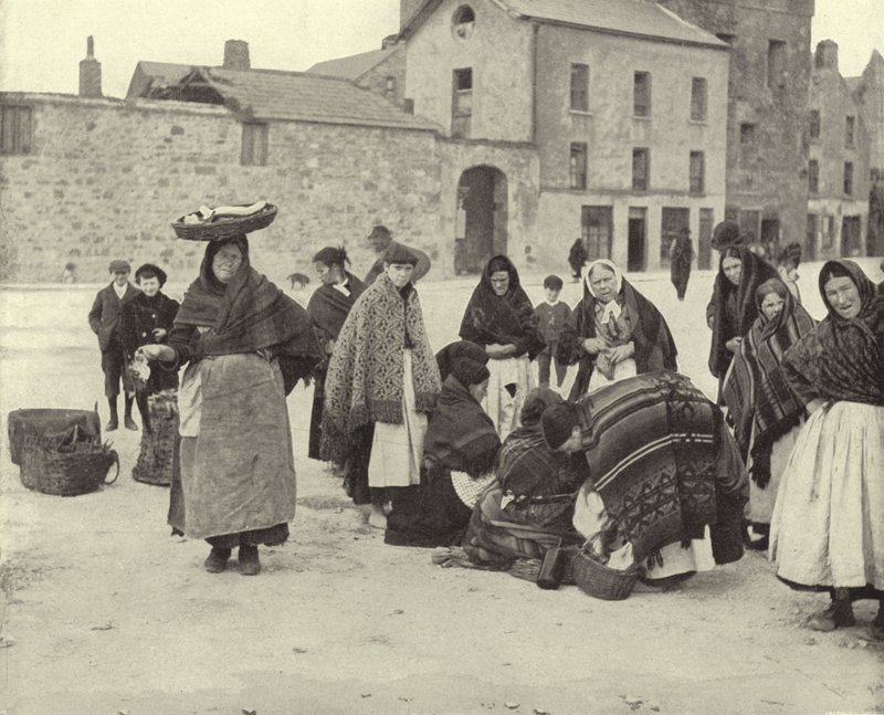 Marché aux poissons, Galway (photo n/b) - Irish Photographer