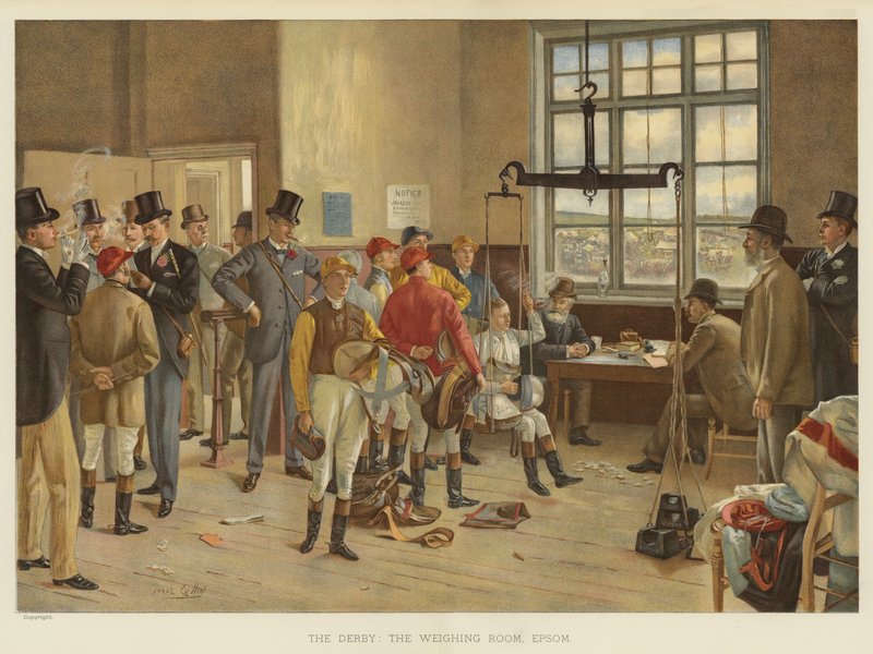 Le Derby, la salle de pesée, Epsom - Isaac J. Cullin