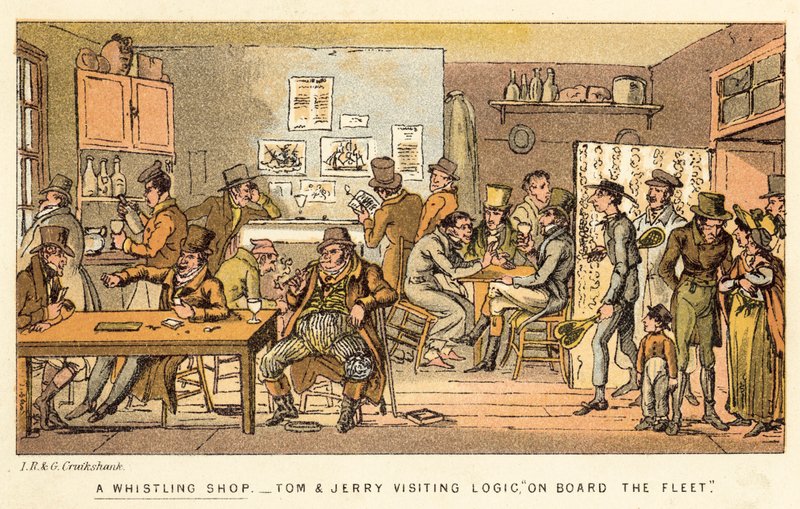 Une boutique de sifflement - Isaac, Robert and George Cruikshank
