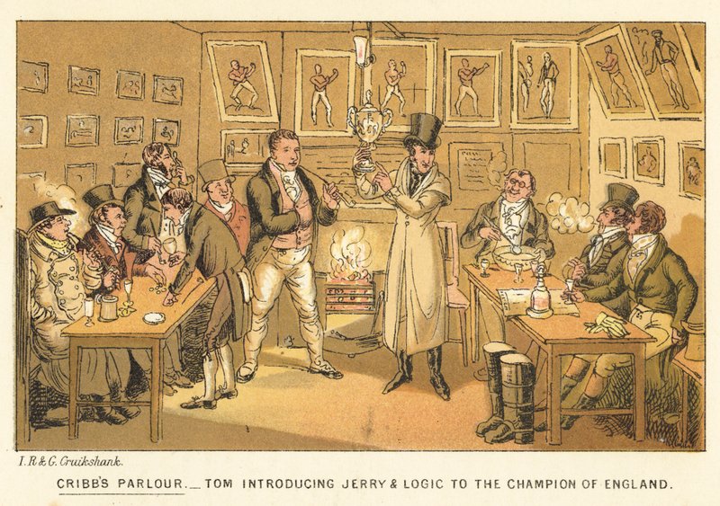 Le salon de Cribb - Isaac, Robert and George Cruikshank