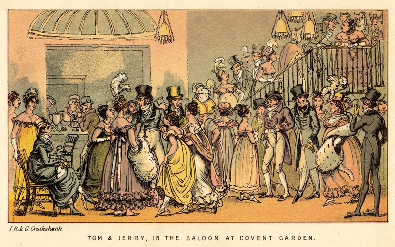 Tom et Jerry, dans le salon à Covent Garden - Isaac, Robert and George Cruikshank