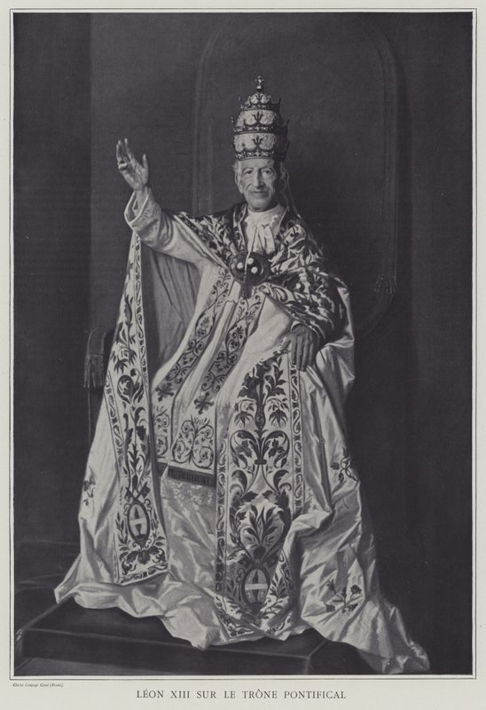 Le Pape Léon XIII sur le trône papal - Italian Photographer
