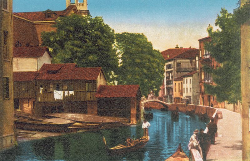 Venise/Venise : Rio et Ponte S Trovaso Alle Zattere (photo couleur) - Italian Photographer