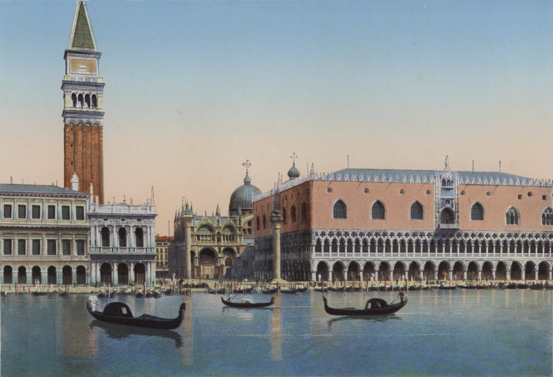 Venise, Piazzetta San Marco et Palais des Doges depuis la lagune - Italian Photographer