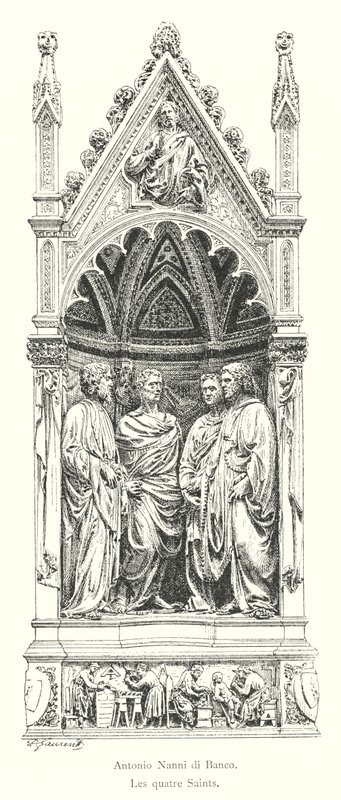 Antonio Nanni di Banco, Les quatre Saints (gravure) - Italian School