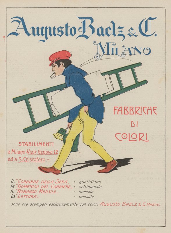 Augusto Baelz  C (lithographie couleur) - Italian School