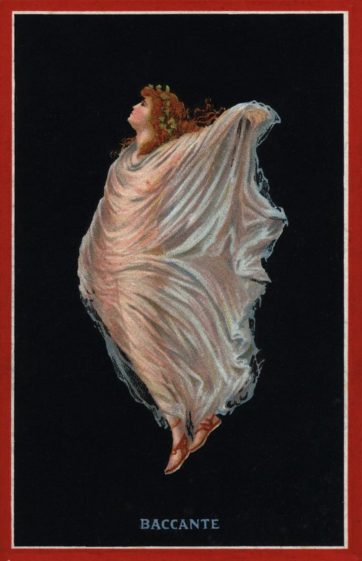Fille Baccante (lithographie couleur) - Italian School