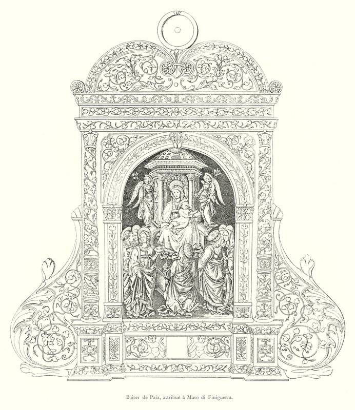 Baiser de Paix, attribué à Maso di Finiguerra - Italian School