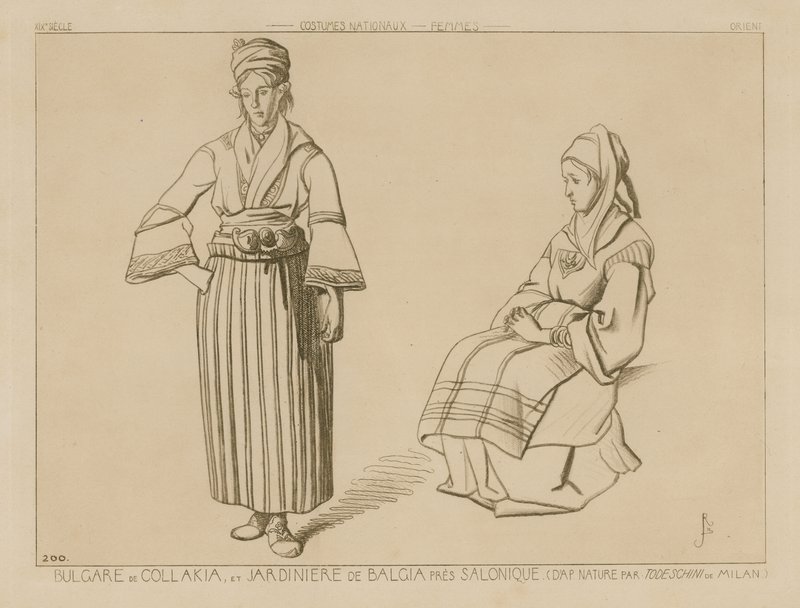 Collakia bulgare et planteur de Balga près de Salonique - Italian School