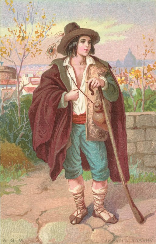 Campagne romaine (chromolitho) - Italian School