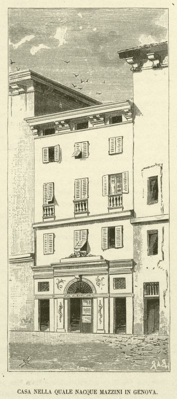 Casa Nella Quale Nacque Mazzini à Gênes (gravure) - Italian School