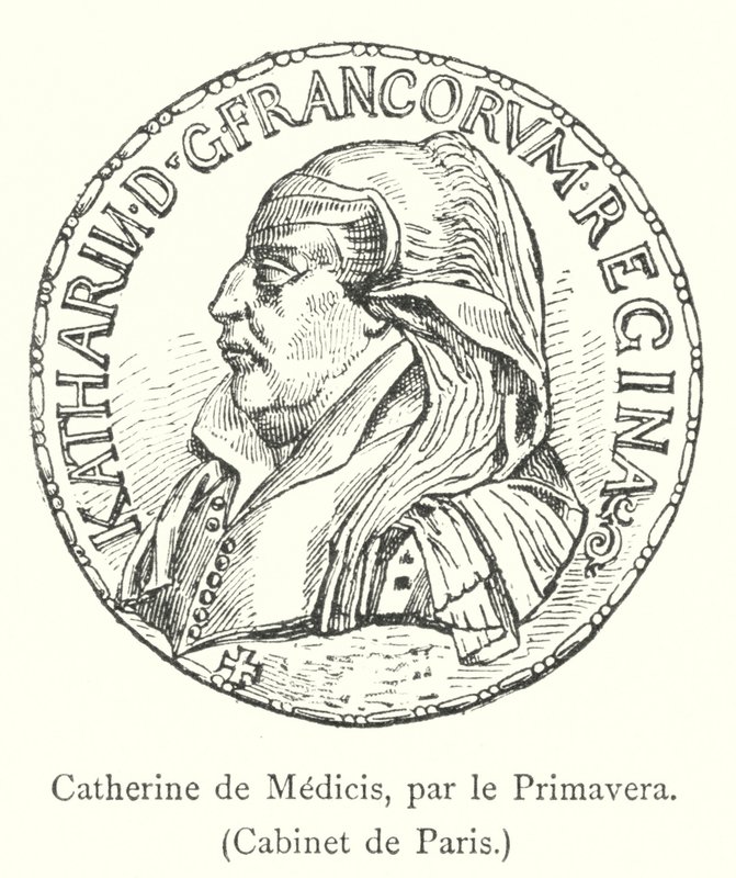 Catherine de Médicis, par le Primavera, Cabinet de Paris (gravure) - Italian School