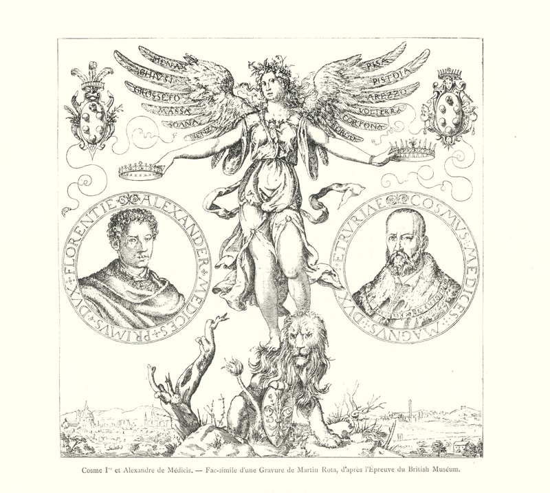 Cosme Ier et Alexandre de Medicis, Fac-similé d