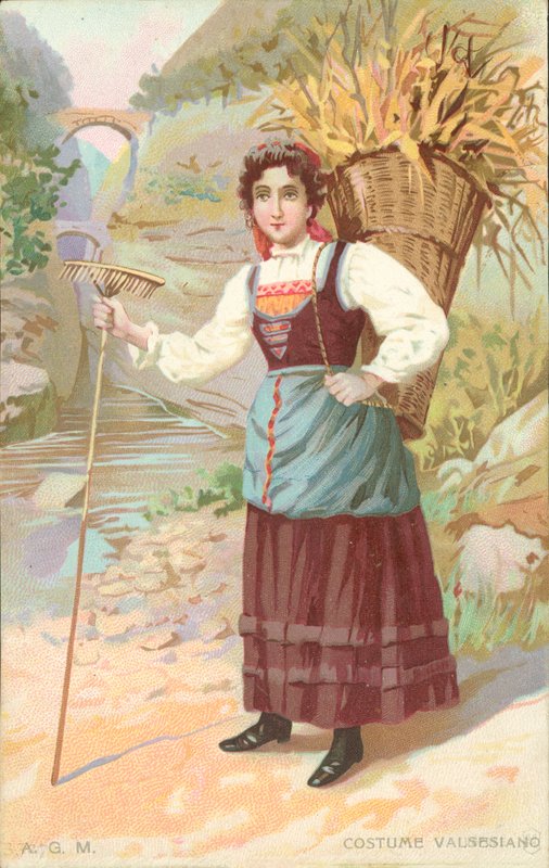 Costume valsesien (chromolitho) - Italian School