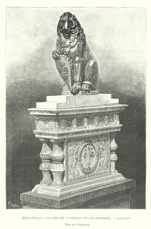 Donatello, Le Lion de Florence, dit Le Mazocco - Italian School