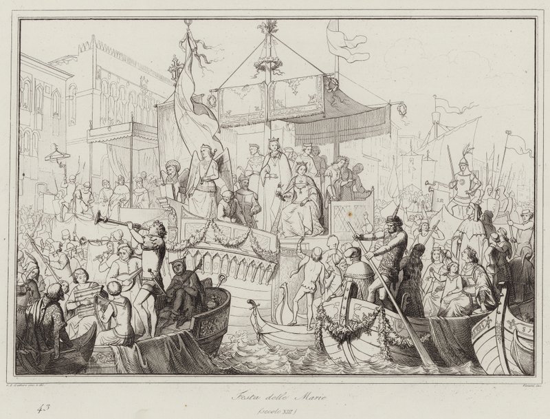 Fête des Marie, XIIIe siècle (gravure) - Italian School