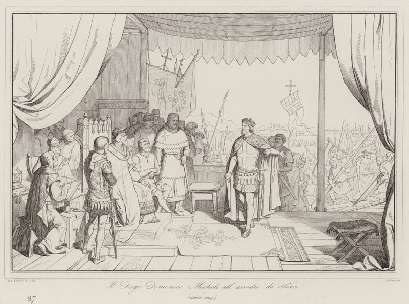 Le Doge Domenico Micheli au siège de Tyr - Italian School