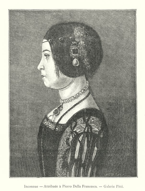 Inconnue, attribuée à Piero della Francesca, Galerie Pitti - Italian School