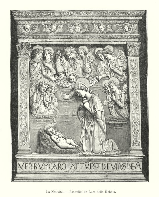 La Nativité, Bas-relief de Luca della Robbia - Italian School