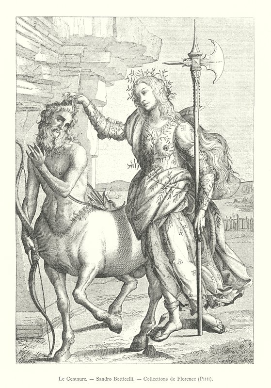 Le Centaure, Sandro Botticelli, Collections de Florence, Pitti - Italian School
