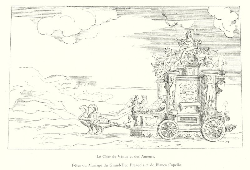 Le Char de Vénus et des Amours, Fêtes du mariage du Grand-Duc François et de Bianca Capello - Italian School