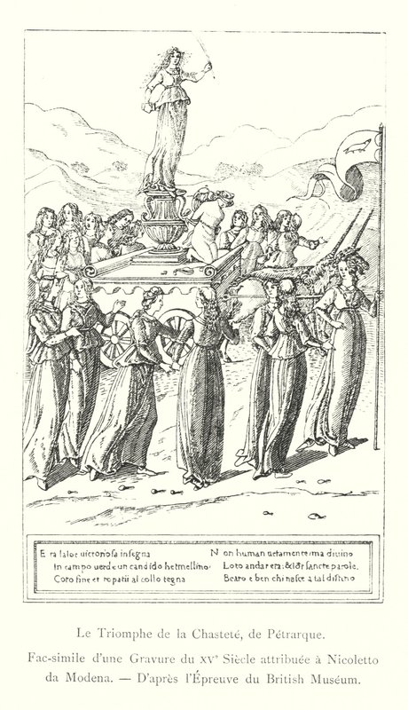 Le Triomphe de la Chasteté, de Pétrarque, Fac-similé d
