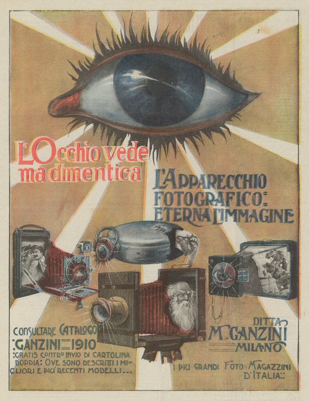M Ganzini, Milan (lithographie couleur) - Italian School