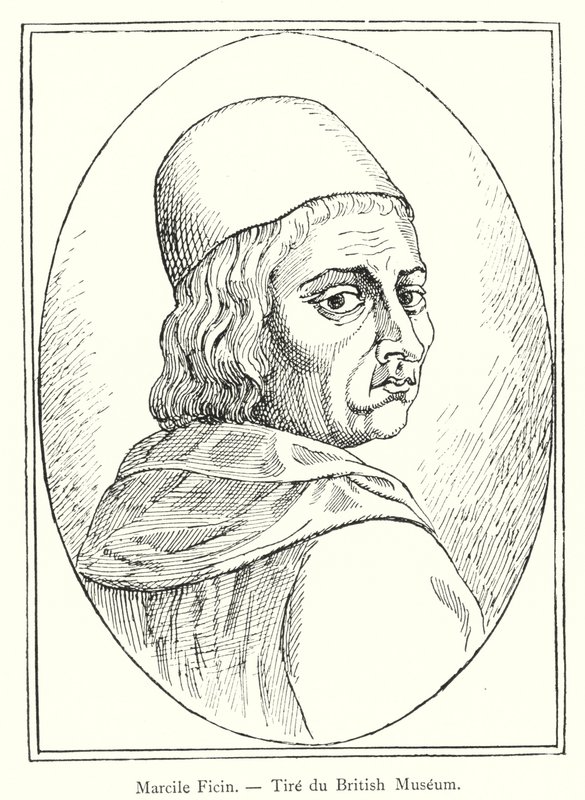 Marsile Ficin, Tiré du British Museum (gravure) - Italian School