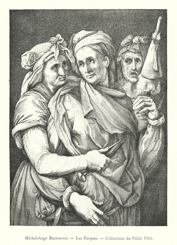 Michel-Ange Buonarroti, Les Parques, collections du Palais Pitti - Italian School