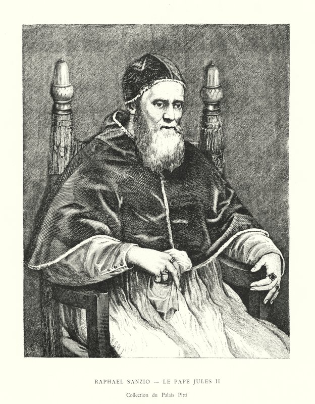 Raphael Sanzio, Le Pape Jules II, collection du Palais Pitti - Italian School