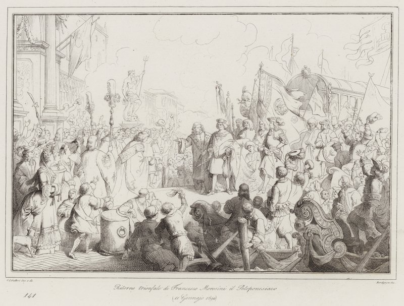Retour triomphal de Francesco Morosini le Péloponnésien - Italian School