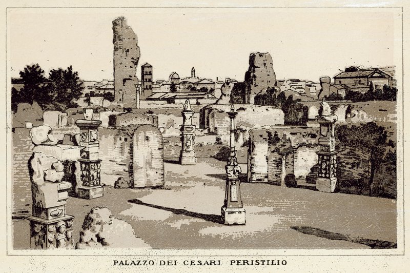 Rome : Palais des Césars, Péristyle - Italian School