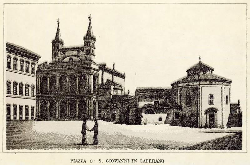 Rome : Place de Saint-Jean-de-Latran - Italian School
