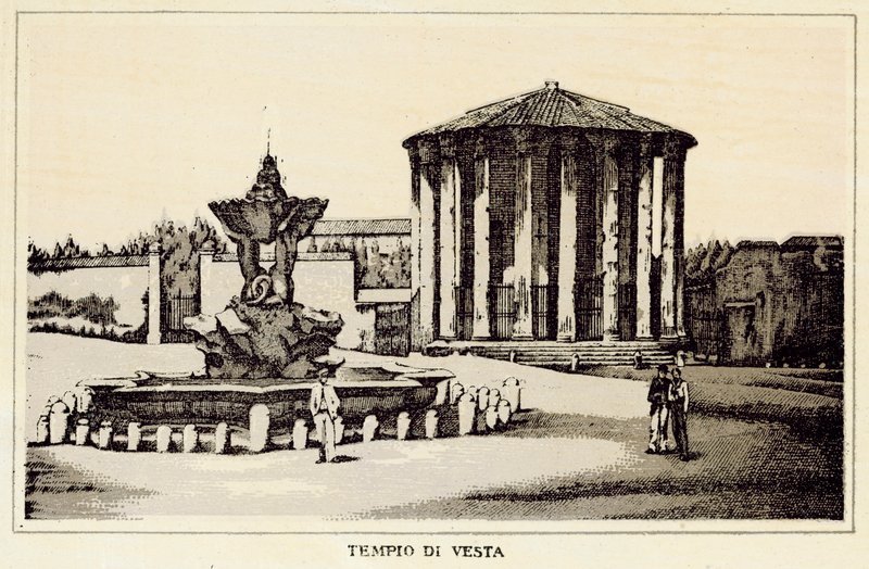 Rome : Temple de Vesta - Italian School