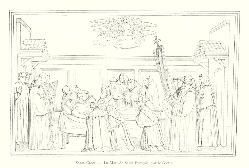 Santa Croce, La Mort de Saint François, par Giotto - Italian School