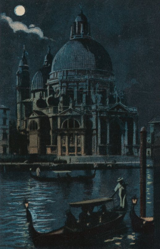 Santa Maria della Salute (lithographie couleur) - Italian School