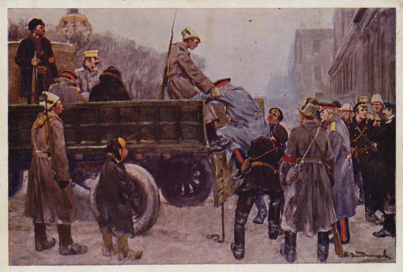 Arrestation des généraux russes pendant la Révolution de février 1917 - Ivan Alexeyevich (after) Vladimirov