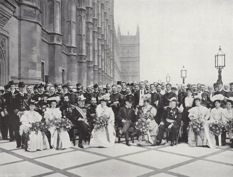Officiers de la marine française à Westminster - J. Benjamin Stone