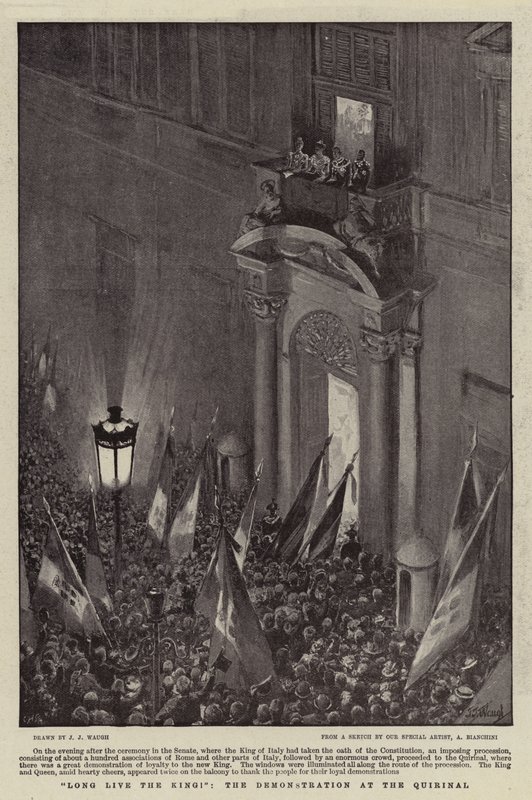 Vive le Roi !, la Manifestation au Quirinal - J. J. Waugh