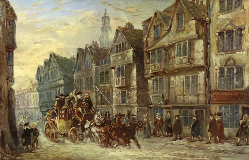 Wych Street, Strand, Londres, Époque de Hogarth - J.C. Maggs