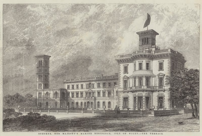 Osborne, Résidence Marine de Sa Majesté, Île de Wight, la Terrasse - J.L. Williams