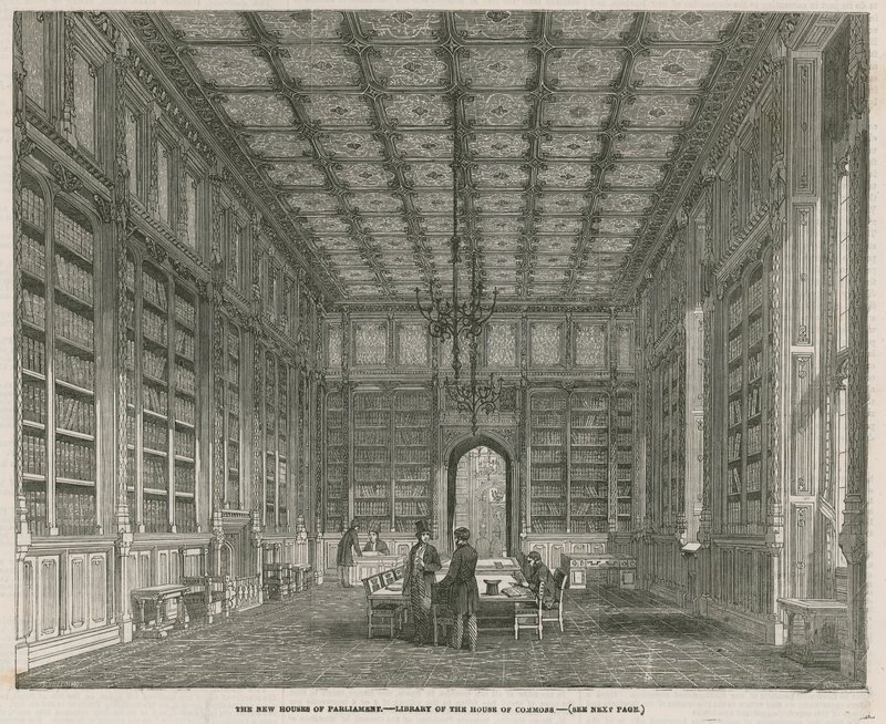 Les nouvelles Chambres du Parlement - la Bibliothèque de la Chambre des communes - J.L. Williams