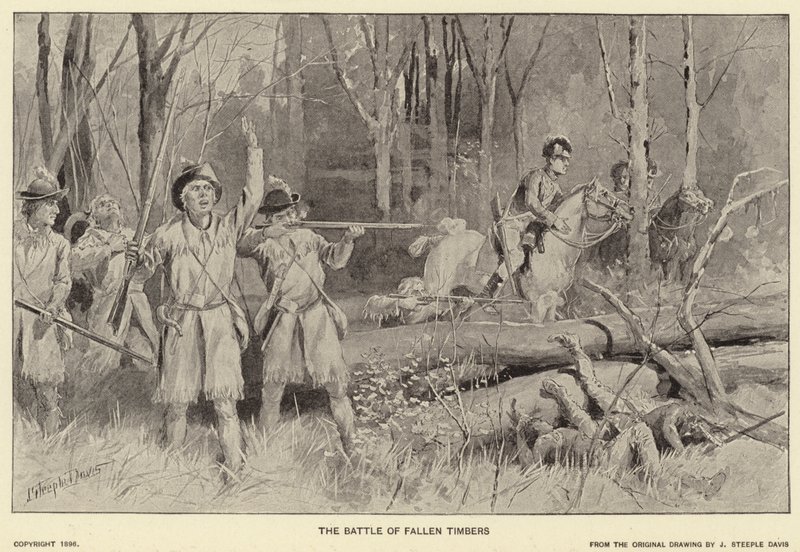 La bataille de Fallen Timbers - J. (after) Steeple Davis