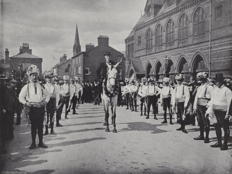 Festival du 1er mai de Knutsford, les danseurs de Morris - J. Benjamin Stone