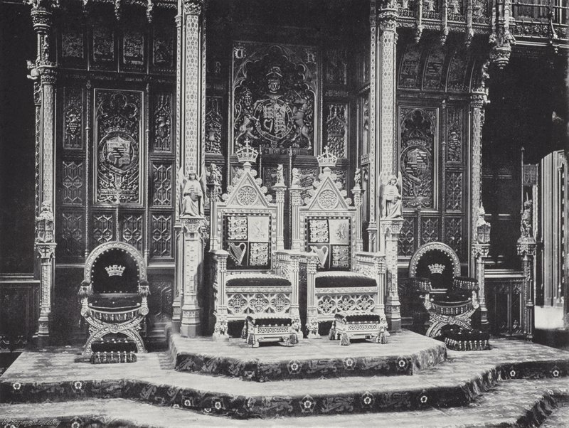 Le trône à la Chambre des Lords - J. Benjamin Stone